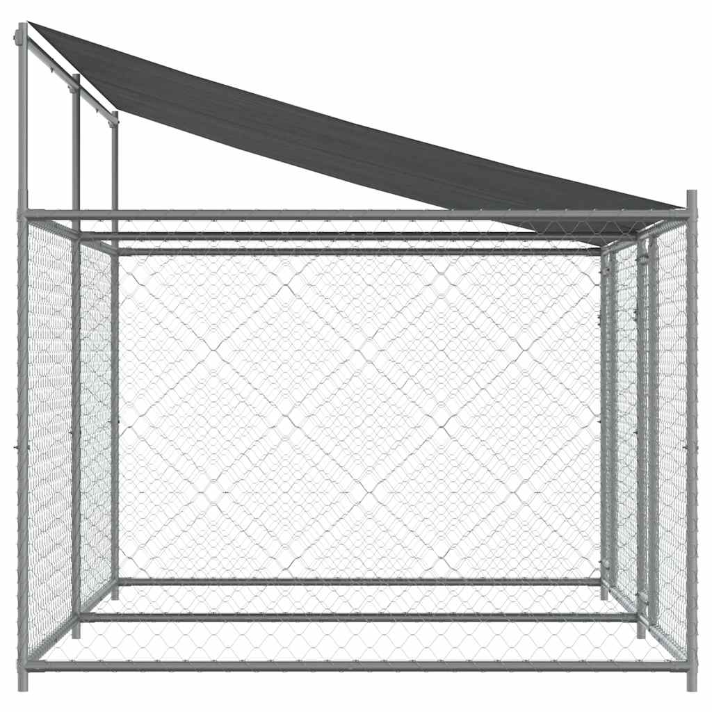 8721012272989_g_en_hd_3 vidaXL Dog Cage with Roof and Doors Grey 4x2x2 m Galvanised Steel - Image 5