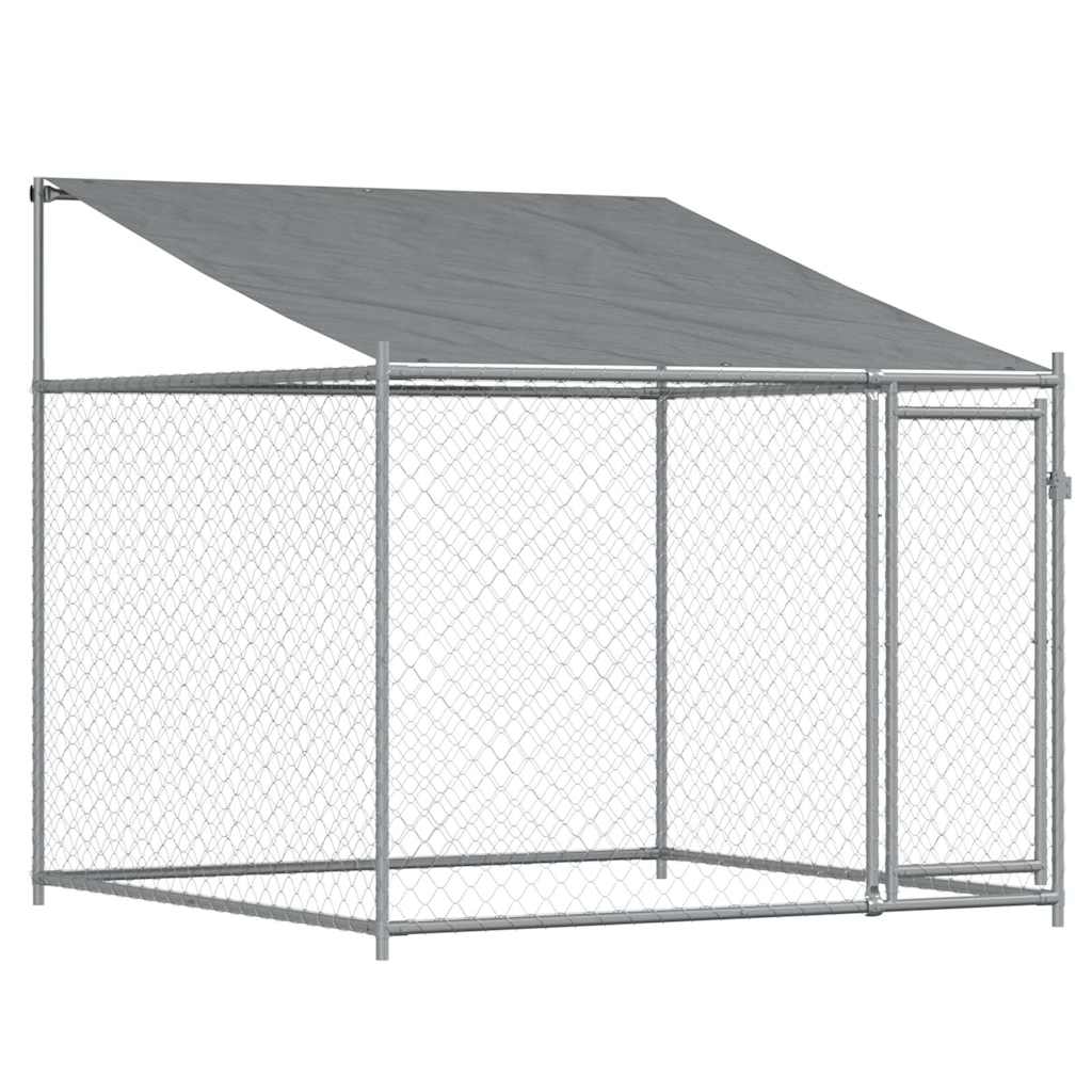8721012272989_g_en_hd_5 vidaXL Dog Cage with Roof and Doors Grey 4x2x2 m Galvanised Steel - Image 7