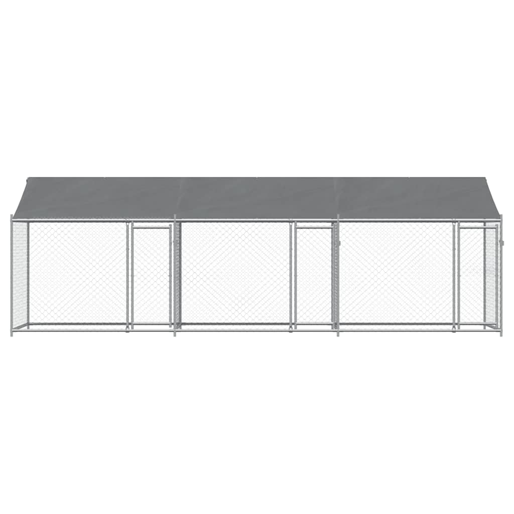 8721012272996_g_en_hd_2 vidaXL Dog Cage with Roof and Doors Grey 6x2x2 m Galvanised Steel - Image 4