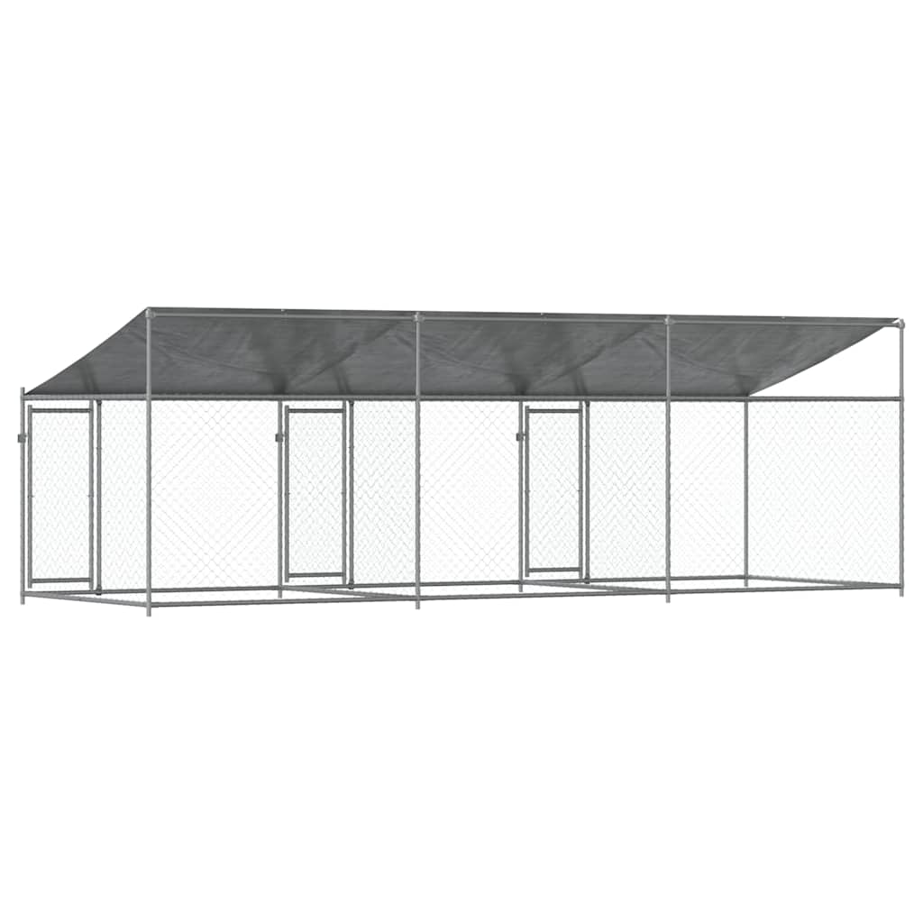 8721012272996_g_en_hd_4 vidaXL Dog Cage with Roof and Doors Grey 6x2x2 m Galvanised Steel - Image 6