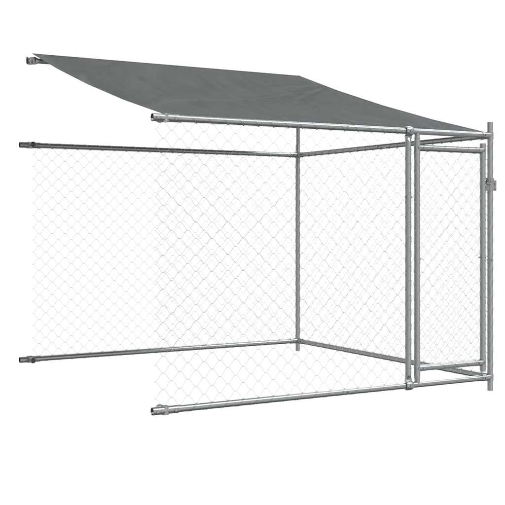8721012272996_g_en_hd_6 vidaXL Dog Cage with Roof and Doors Grey 6x2x2 m Galvanised Steel - Image 8