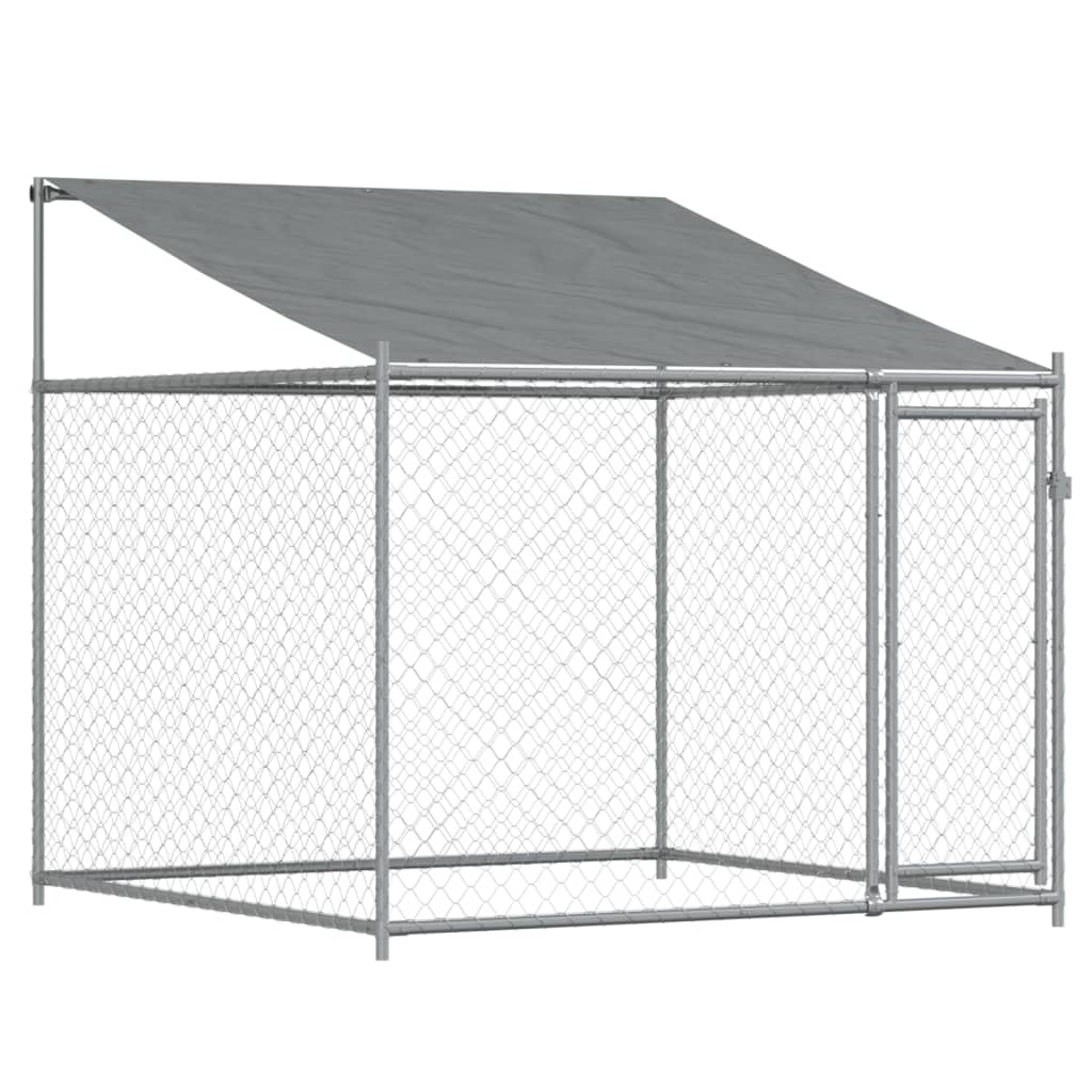8721012273009_g_en_hd_5 vidaXL Dog Cage with Roof and Doors Grey 8x2x2 m Galvanised Steel - Image 7