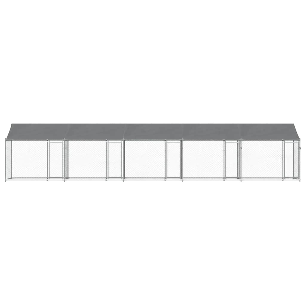 8721012273016_g_en_hd_2 vidaXL Dog Cage with Roof and Doors Grey 10x2x2 m Galvanised Steel - Image 4