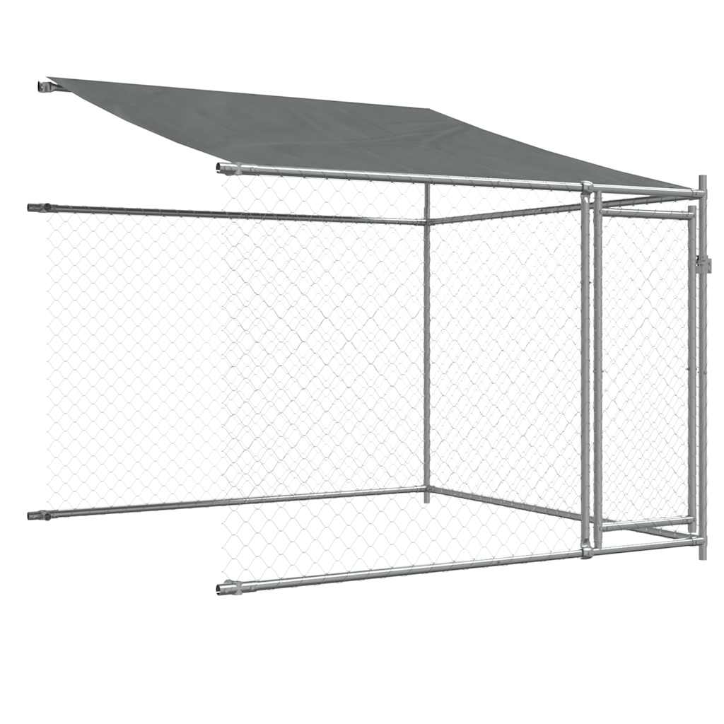 8721012273016_g_en_hd_6 vidaXL Dog Cage with Roof and Doors Grey 10x2x2 m Galvanised Steel - Image 8