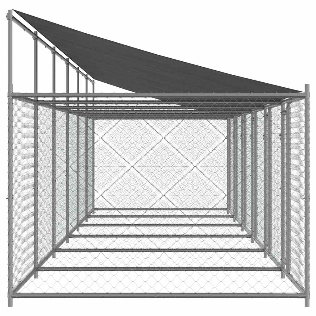 8721012273023_g_en_hd_3 vidaXL Dog Cage with Roof and Doors Grey 12x2x2 m Galvanised Steel - Image 5
