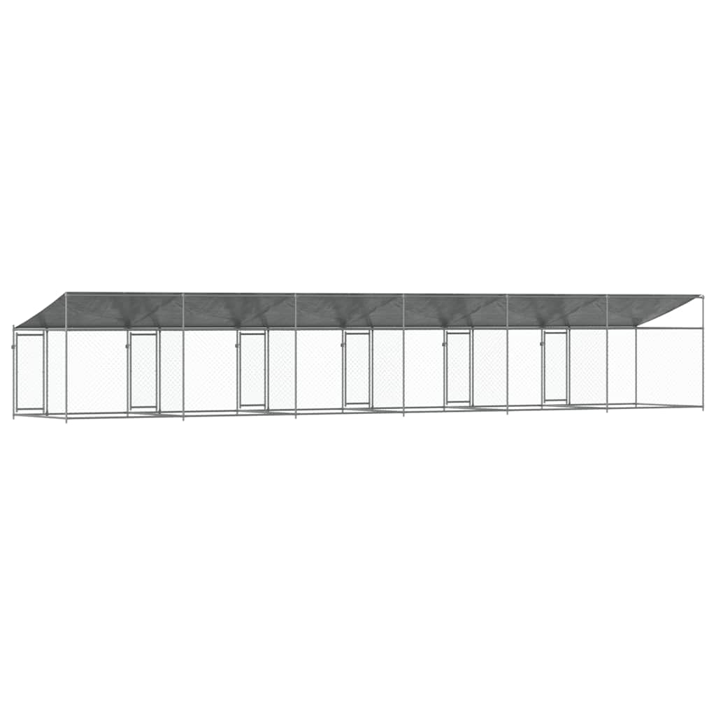 8721012273023_g_en_hd_4 vidaXL Dog Cage with Roof and Doors Grey 12x2x2 m Galvanised Steel - Image 6