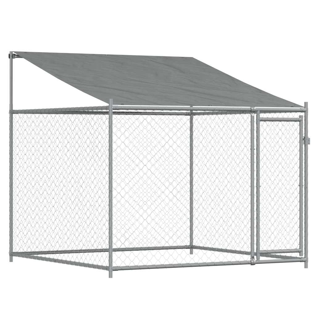 8721012273023_g_en_hd_5 vidaXL Dog Cage with Roof and Doors Grey 12x2x2 m Galvanised Steel - Image 7