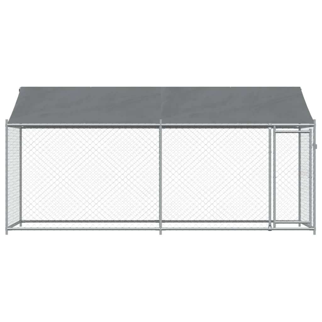 8721012273030_g_en_hd_2 vidaXL Dog Cage with Roof and Door Grey 4x2x2 m Galvanised Steel - Image 4