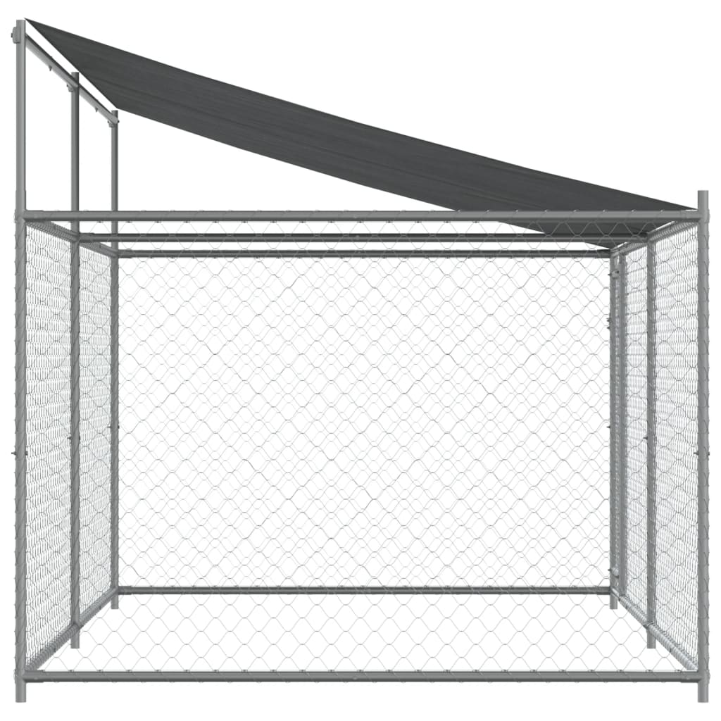 8721012273030_g_en_hd_3 vidaXL Dog Cage with Roof and Door Grey 4x2x2 m Galvanised Steel - Image 5