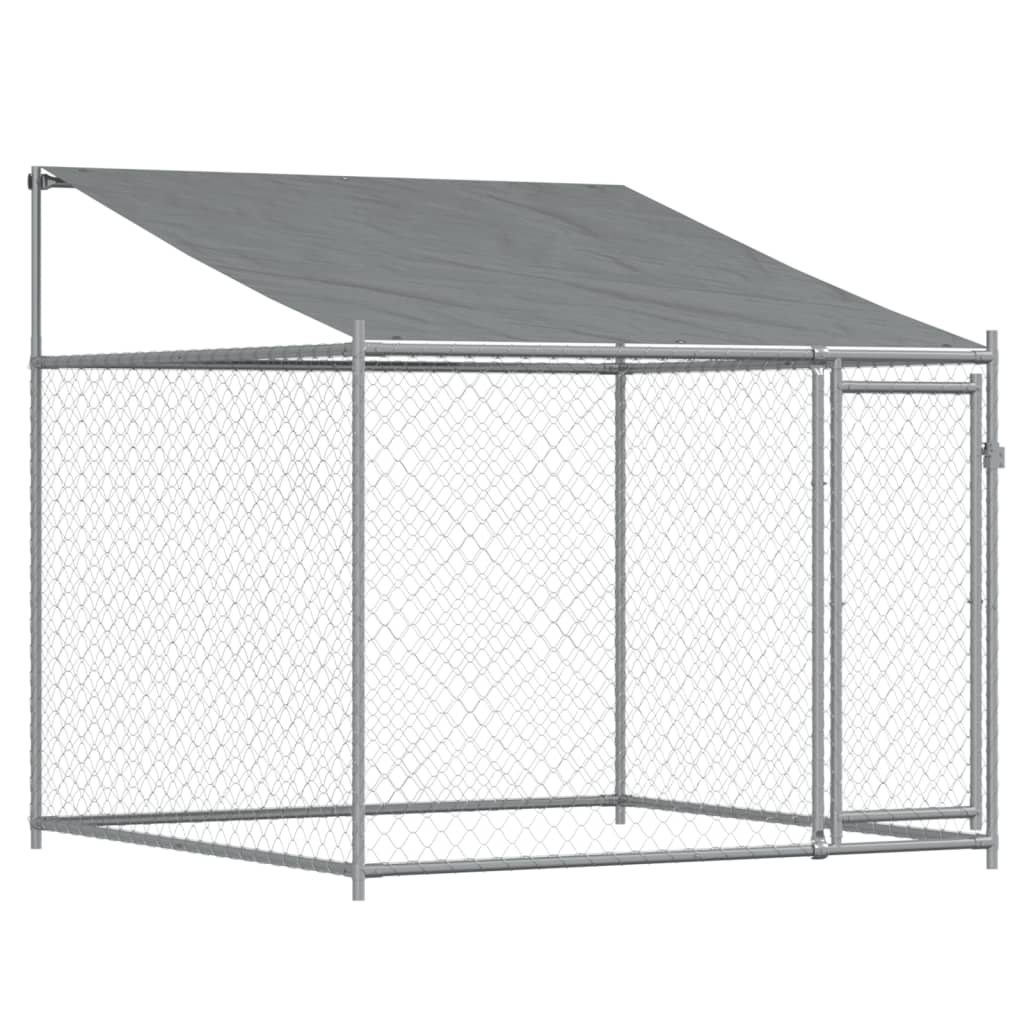 8721012273030_g_en_hd_5 vidaXL Dog Cage with Roof and Door Grey 4x2x2 m Galvanised Steel - Image 7