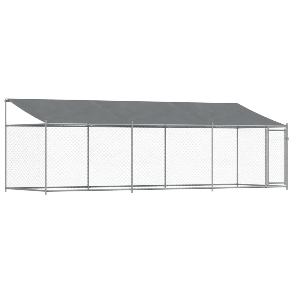 8721012273047_a_en_hd_1 vidaXL Dog Cage with Roof and Door Grey 6x2x2 m Galvanised Steel - Image 2