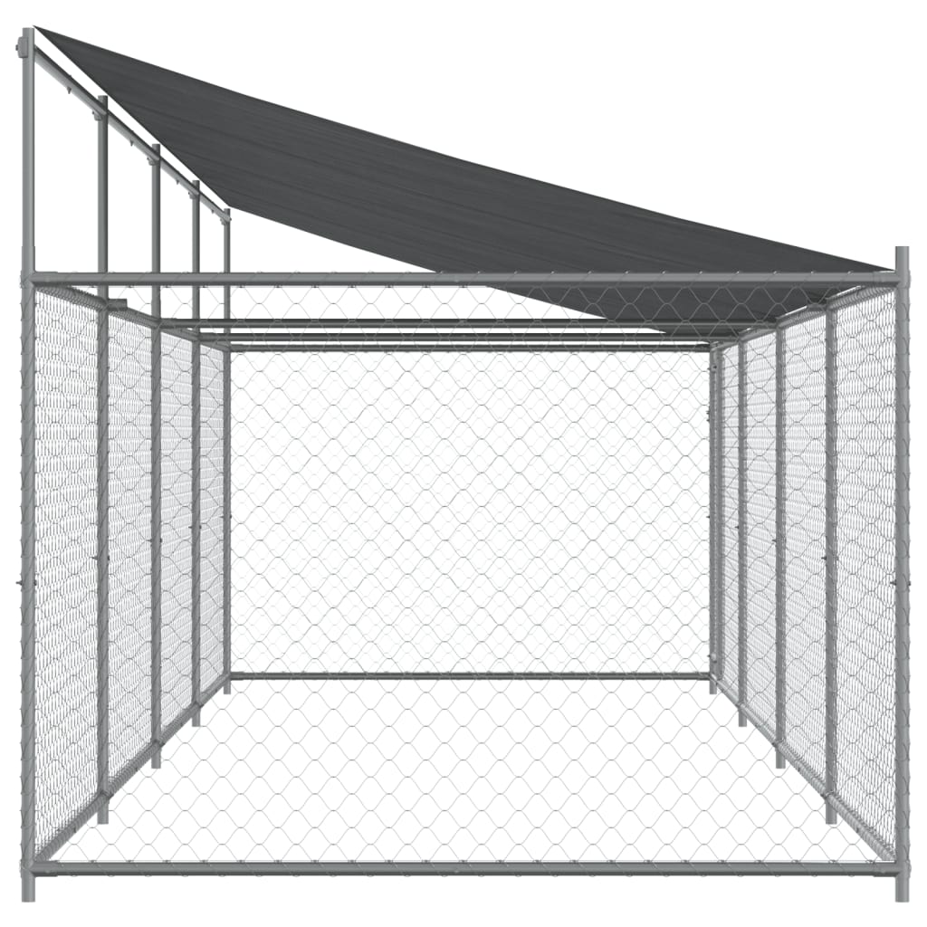 8721012273054_g_en_hd_3 vidaXL Dog Cage with Roof and Door Grey 8x2x2 m Galvanised Steel - Image 5