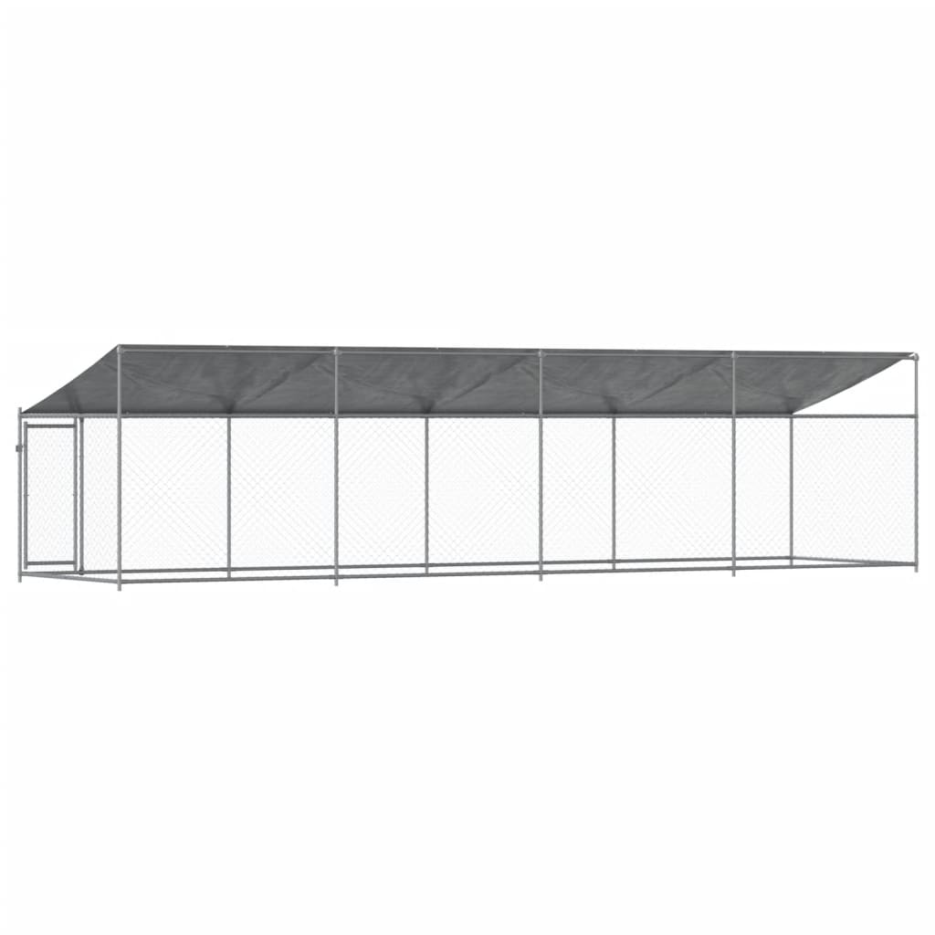 8721012273054_g_en_hd_4 vidaXL Dog Cage with Roof and Door Grey 8x2x2 m Galvanised Steel - Image 6