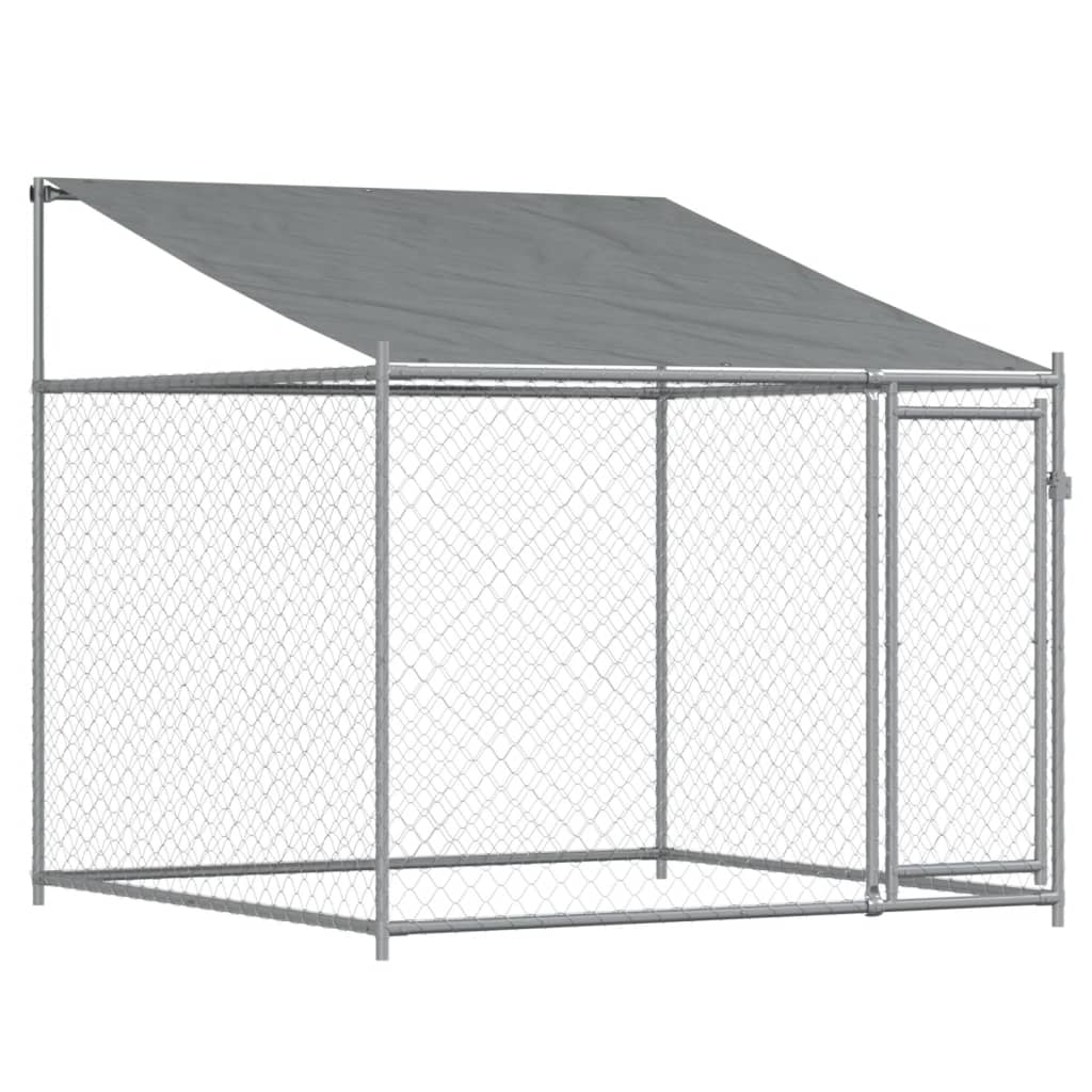 8721012273054_g_en_hd_5 vidaXL Dog Cage with Roof and Door Grey 8x2x2 m Galvanised Steel - Image 7