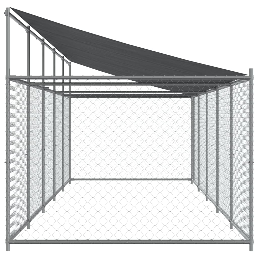 8721012273061_g_en_hd_3 vidaXL Dog Cage with Roof and Door Grey 10x2x2 m Galvanised Steel - Image 5