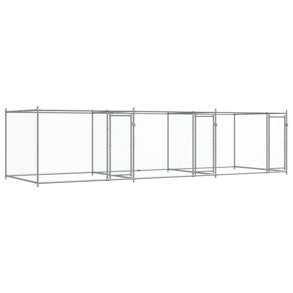 8721012273092_a_en_hd_1 vidaXL Dog Cage with Doors Grey 6x2x1.5 m Galvanised Steel - Image 2