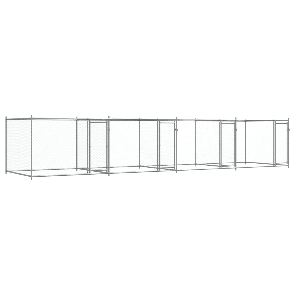 8721012273108_a_en_hd_1 vidaXL Dog Cage with Doors Grey 8x2x1.5 m Galvanised Steel - Image 2