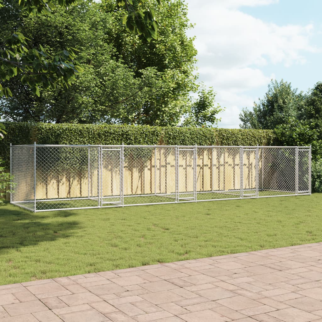 8721012273108_g_en_hd_1 vidaXL Dog Cage with Doors Grey 8x2x1.5 m Galvanised Steel - Image 3