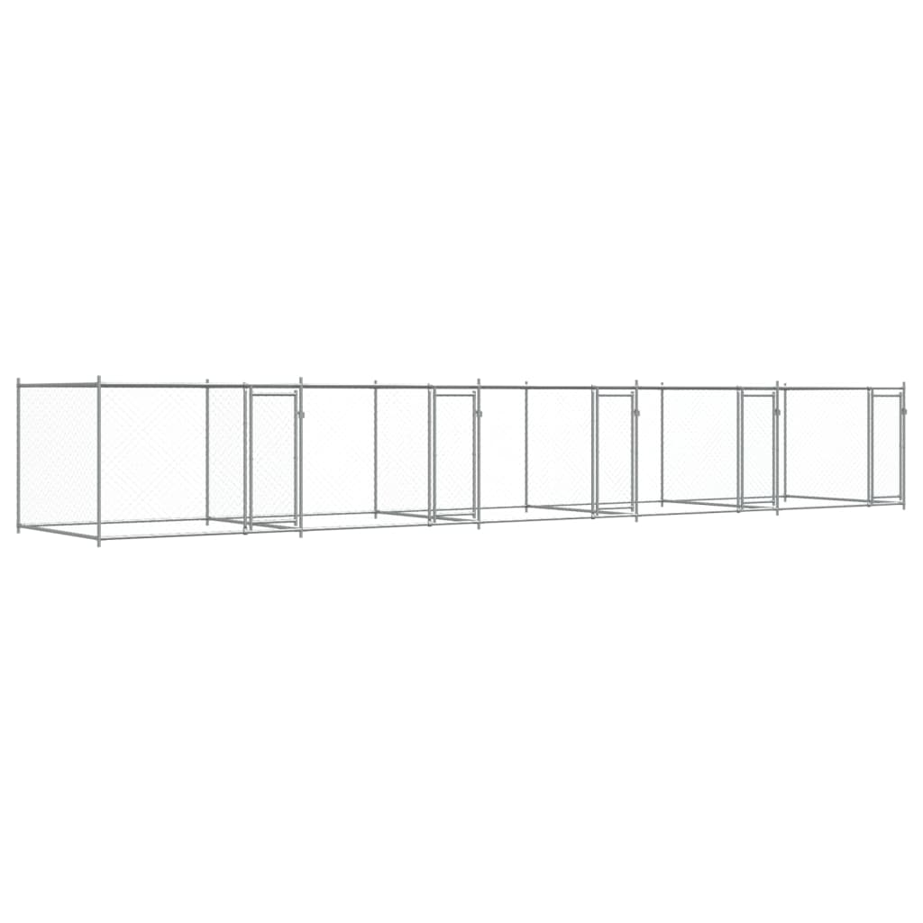 8721012273115_a_en_hd_1 vidaXL Dog Cage with Doors Grey 10x2x1.5 m Galvanised Steel - Image 2