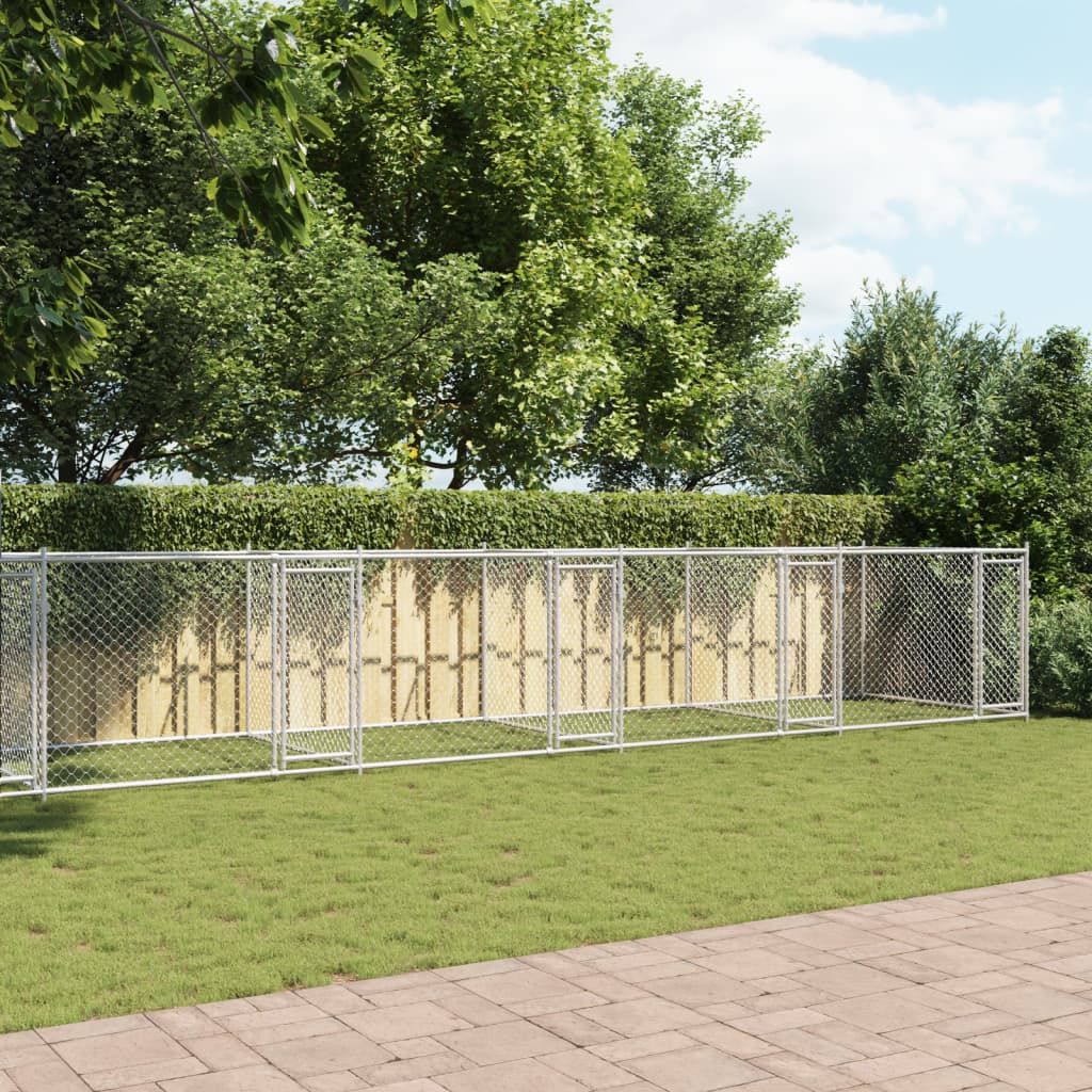 8721012273115_g_en_hd_1 vidaXL Dog Cage with Doors Grey 10x2x1.5 m Galvanised Steel - Image 3