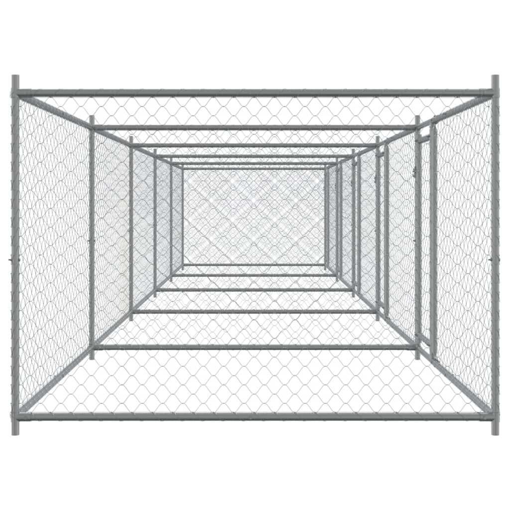 8721012273115_g_en_hd_3 vidaXL Dog Cage with Doors Grey 10x2x1.5 m Galvanised Steel - Image 5
