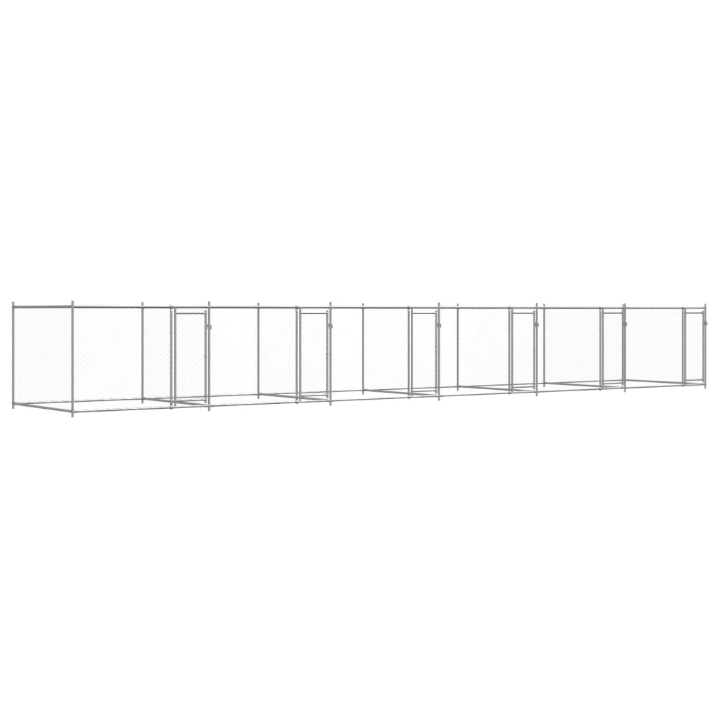 8721012273122_a_en_hd_1 vidaXL Dog Cage with Doors Grey 12x2x1.5 m Galvanised Steel - Image 2