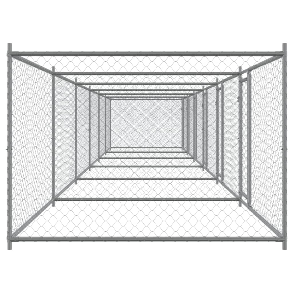 8721012273122_g_en_hd_3 vidaXL Dog Cage with Doors Grey 12x2x1.5 m Galvanised Steel - Image 5