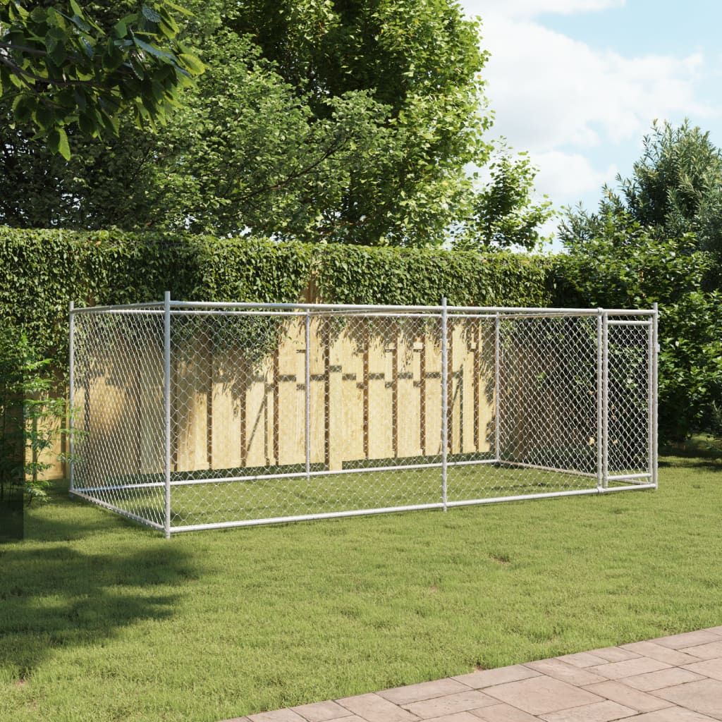 8721012273139_g_en_hd_1 vidaXL Dog Cage with Door Grey 4x2x1.5 m Galvanised Steel - Image 3