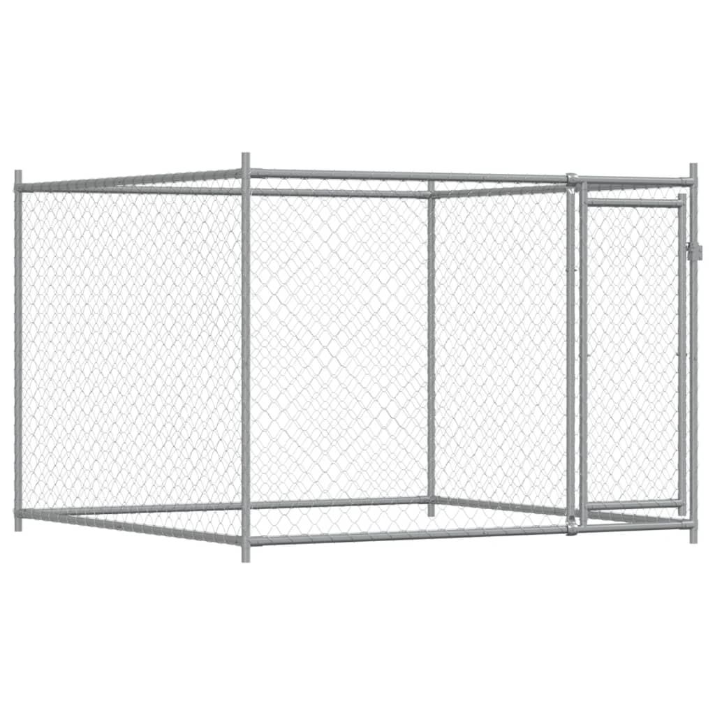 8721012273139_g_en_hd_5 vidaXL Dog Cage with Door Grey 4x2x1.5 m Galvanised Steel - Image 7