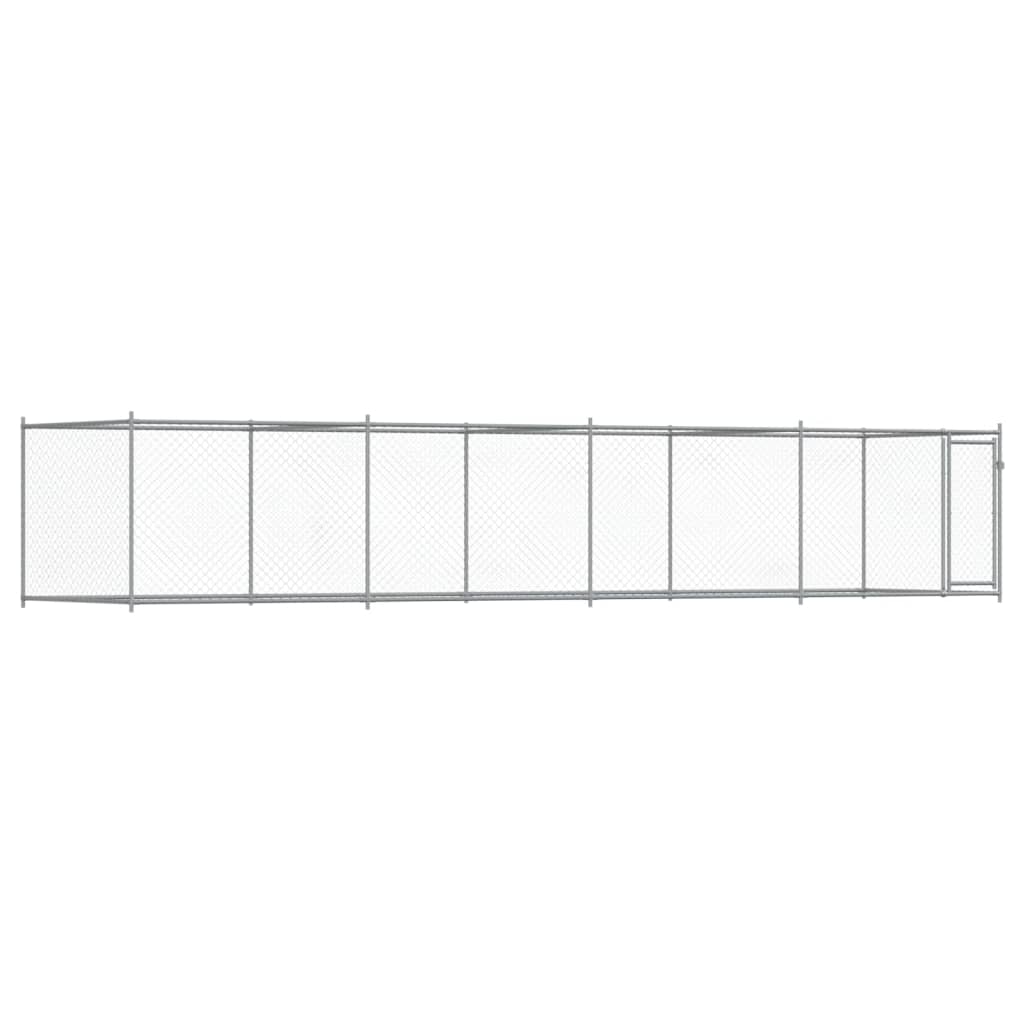8721012273153_a_en_hd_1 vidaXL Dog Cage with Door Grey 8x2x1.5 m Galvanised Steel - Image 2