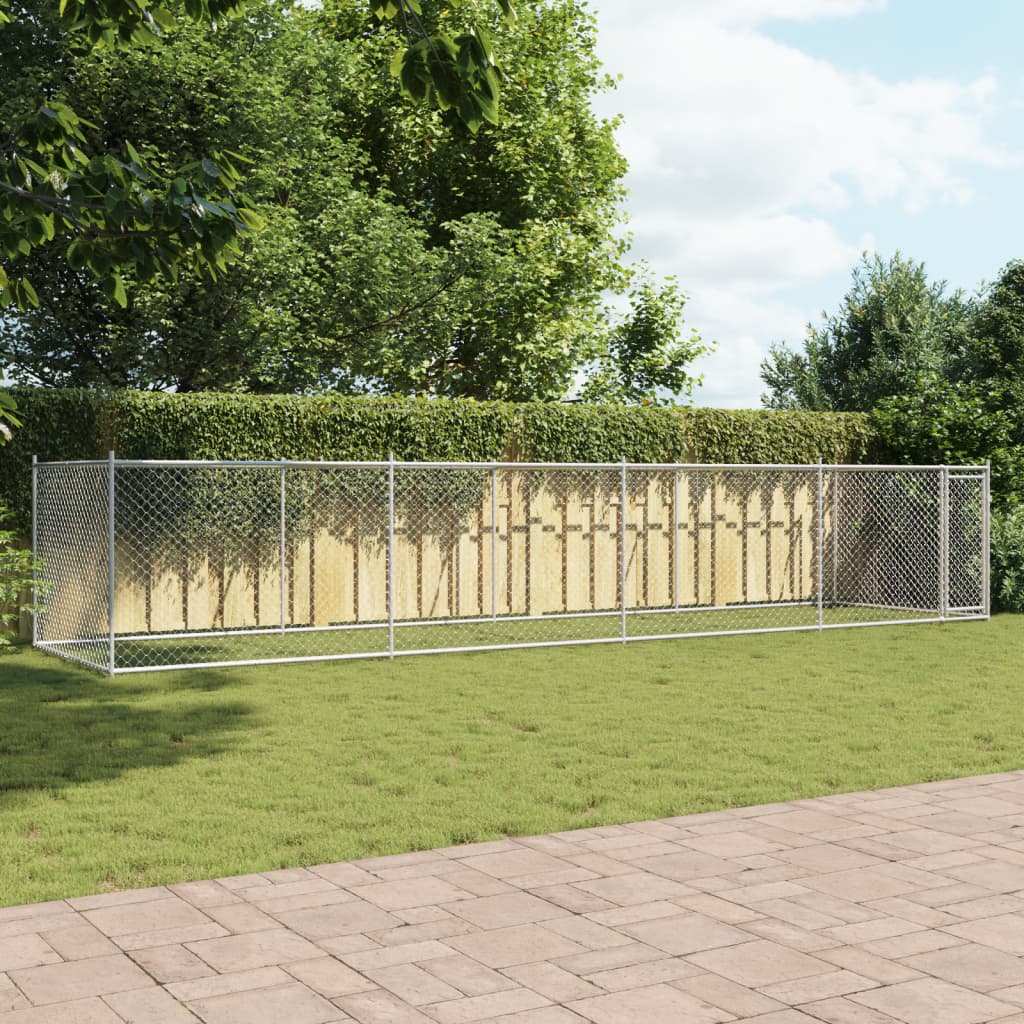 8721012273153_g_en_hd_1 vidaXL Dog Cage with Door Grey 8x2x1.5 m Galvanised Steel - Image 3