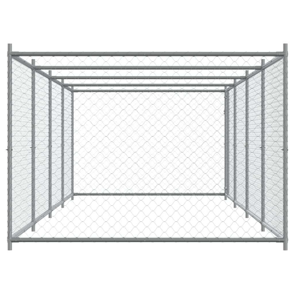 8721012273153_g_en_hd_3 vidaXL Dog Cage with Door Grey 8x2x1.5 m Galvanised Steel - Image 5
