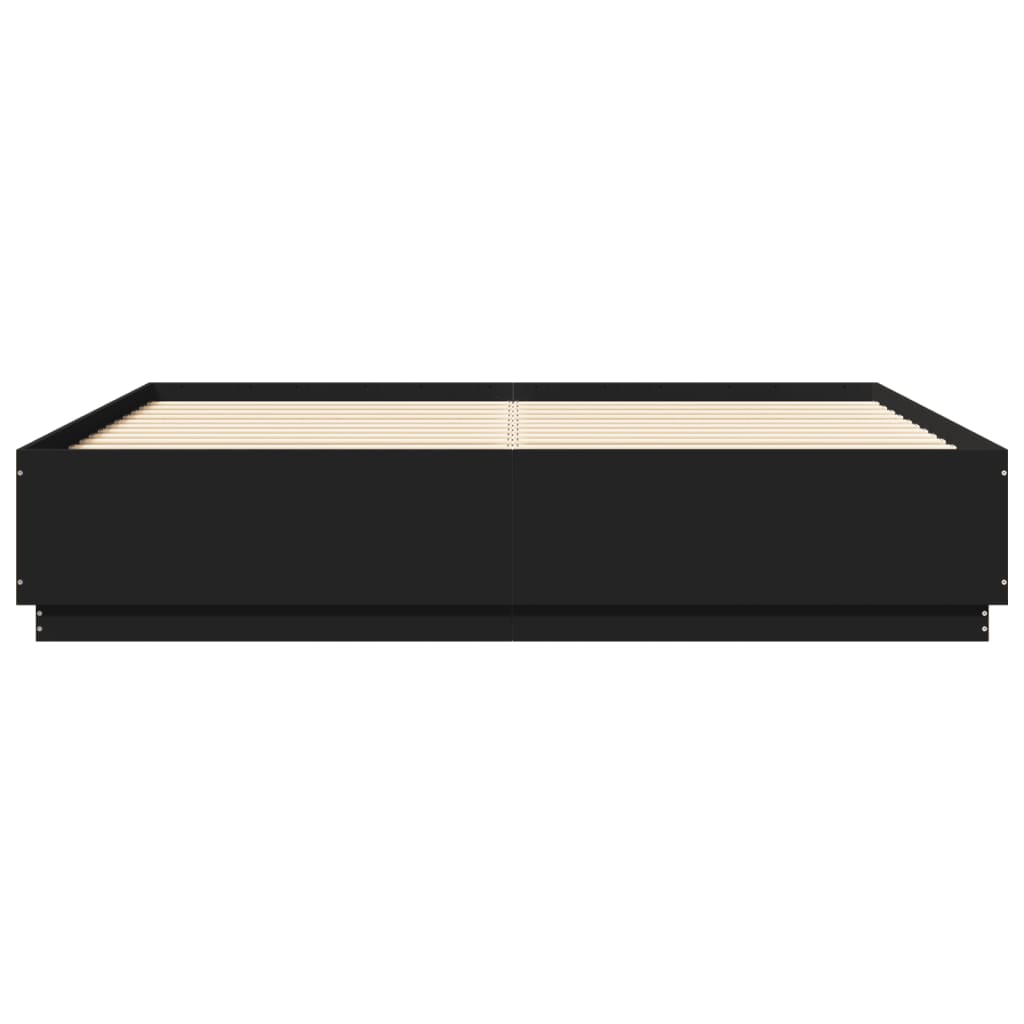 8721012273269_g_en_hd_4 vidaXL Bed Frame with LED without Mattress Black 183x203 cm King - Image 6