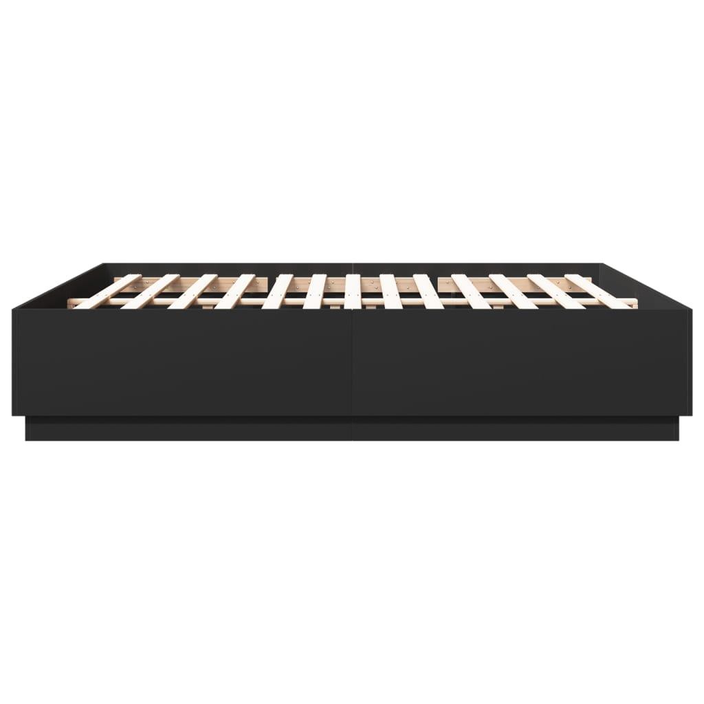 8721012273269_g_en_hd_5 vidaXL Bed Frame with LED without Mattress Black 183x203 cm King - Image 7