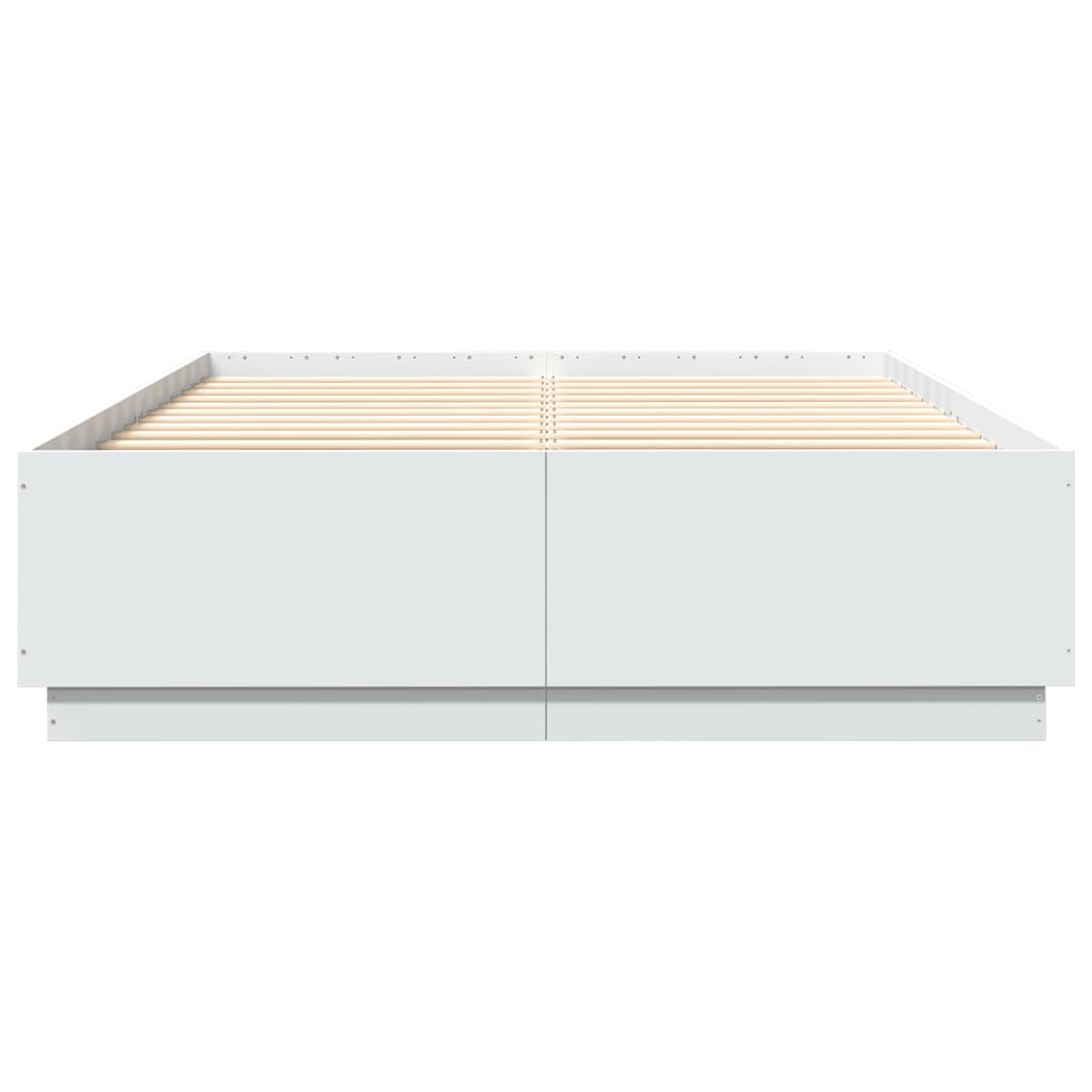 8721012273399_g_en_hd_4 vidaXL Bed Frame with LED without Mattress White 150x200 cm - Image 6