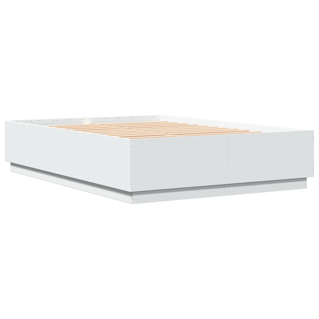 8721012273399_g_en_hd_5 vidaXL Bed Frame with LED without Mattress White 150x200 cm - Image 7