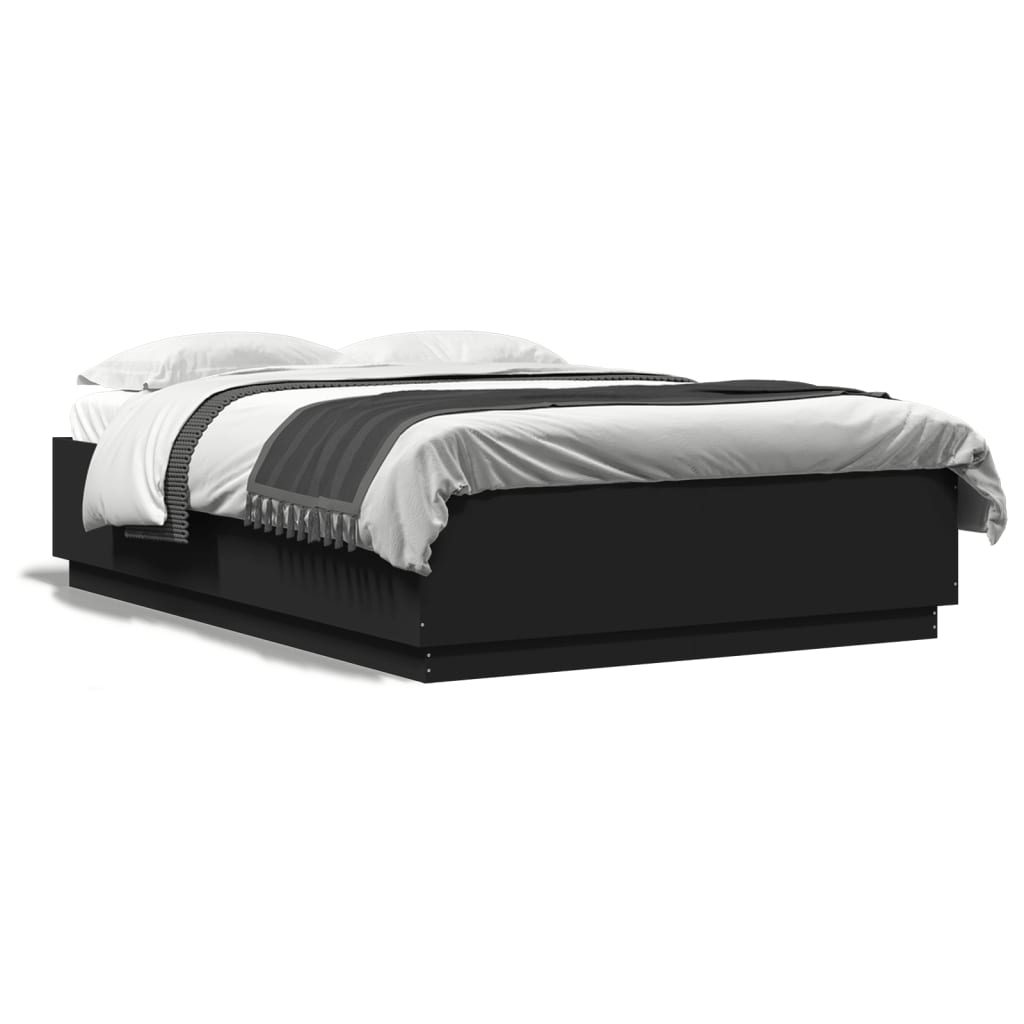 8721012273405_g_en_hd_3 vidaXL Bed Frame with LED without Mattress Black 150x200 cm - Image 4