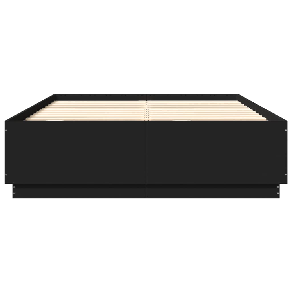 8721012273405_g_en_hd_4 vidaXL Bed Frame with LED without Mattress Black 150x200 cm - Image 5