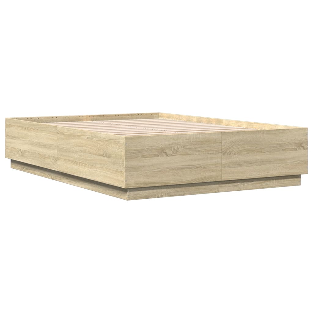 8721012273412_g_en_hd_1 vidaXL Bed Frame with LED without Mattress Sonoma Oak 150x200 cm - Image 3