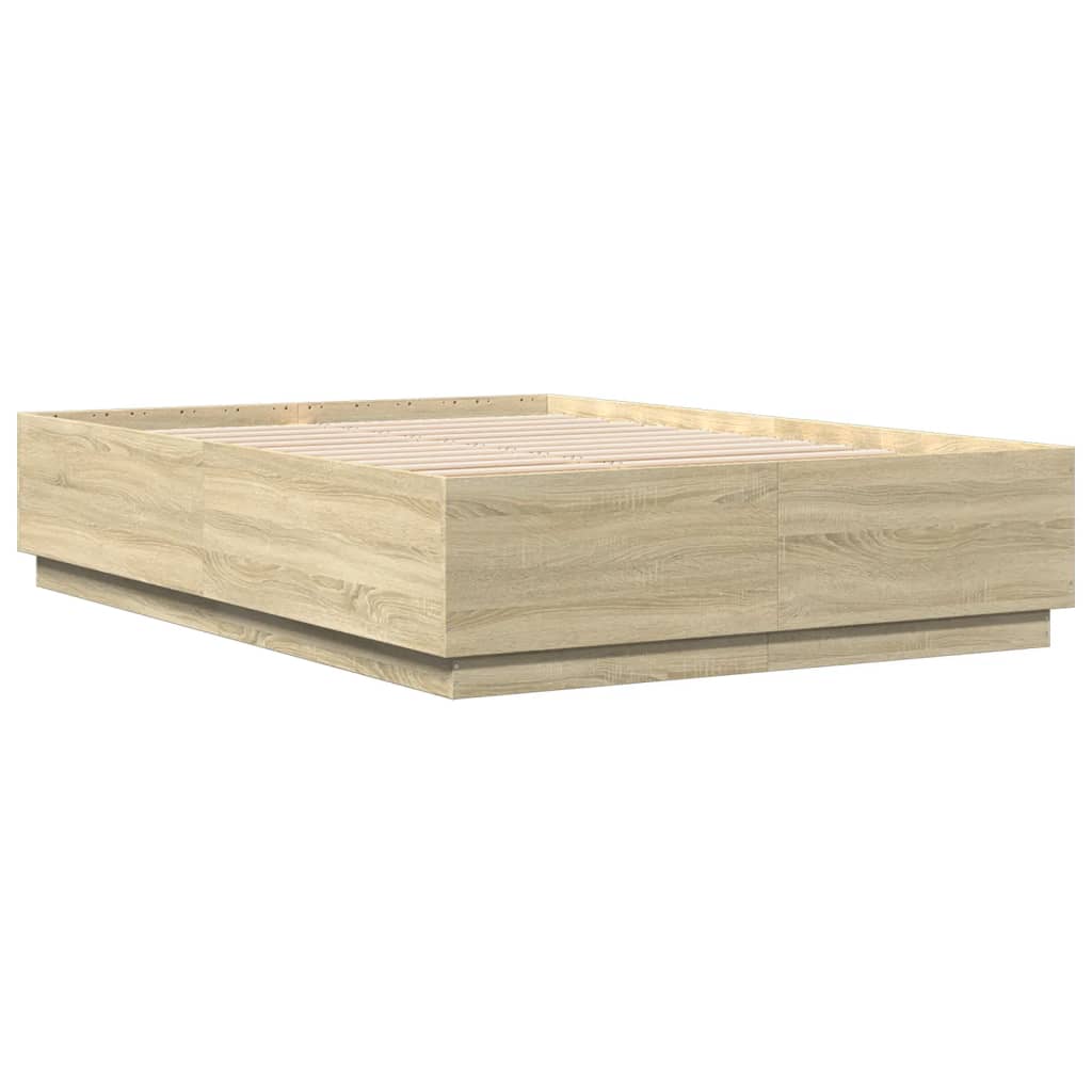8721012273412_g_en_hd_5 vidaXL Bed Frame with LED without Mattress Sonoma Oak 150x200 cm - Image 7