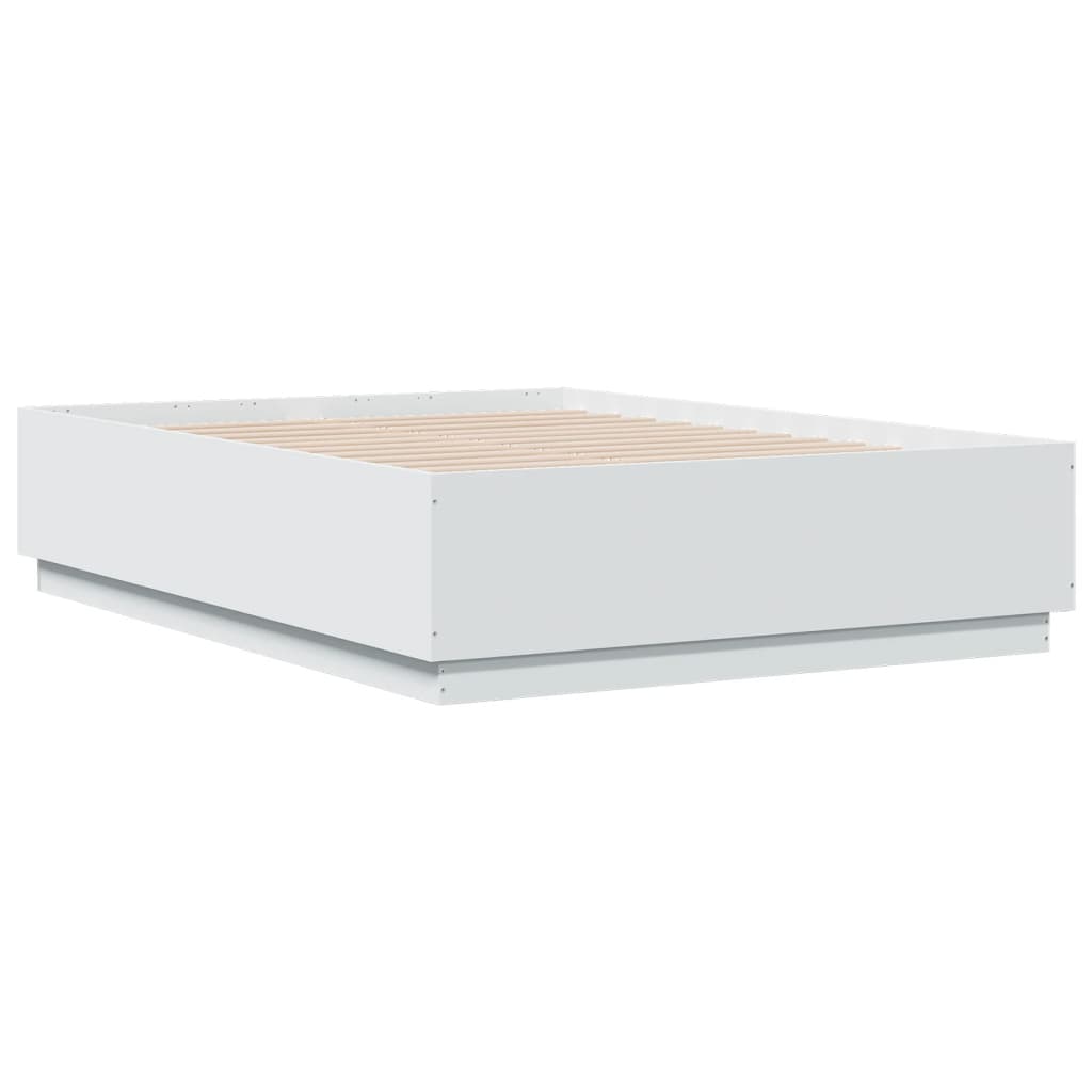 8721012273818_g_en_hd_1 vidaXL Bed Frame with LED without Mattress White 135x190 cm - Image 3