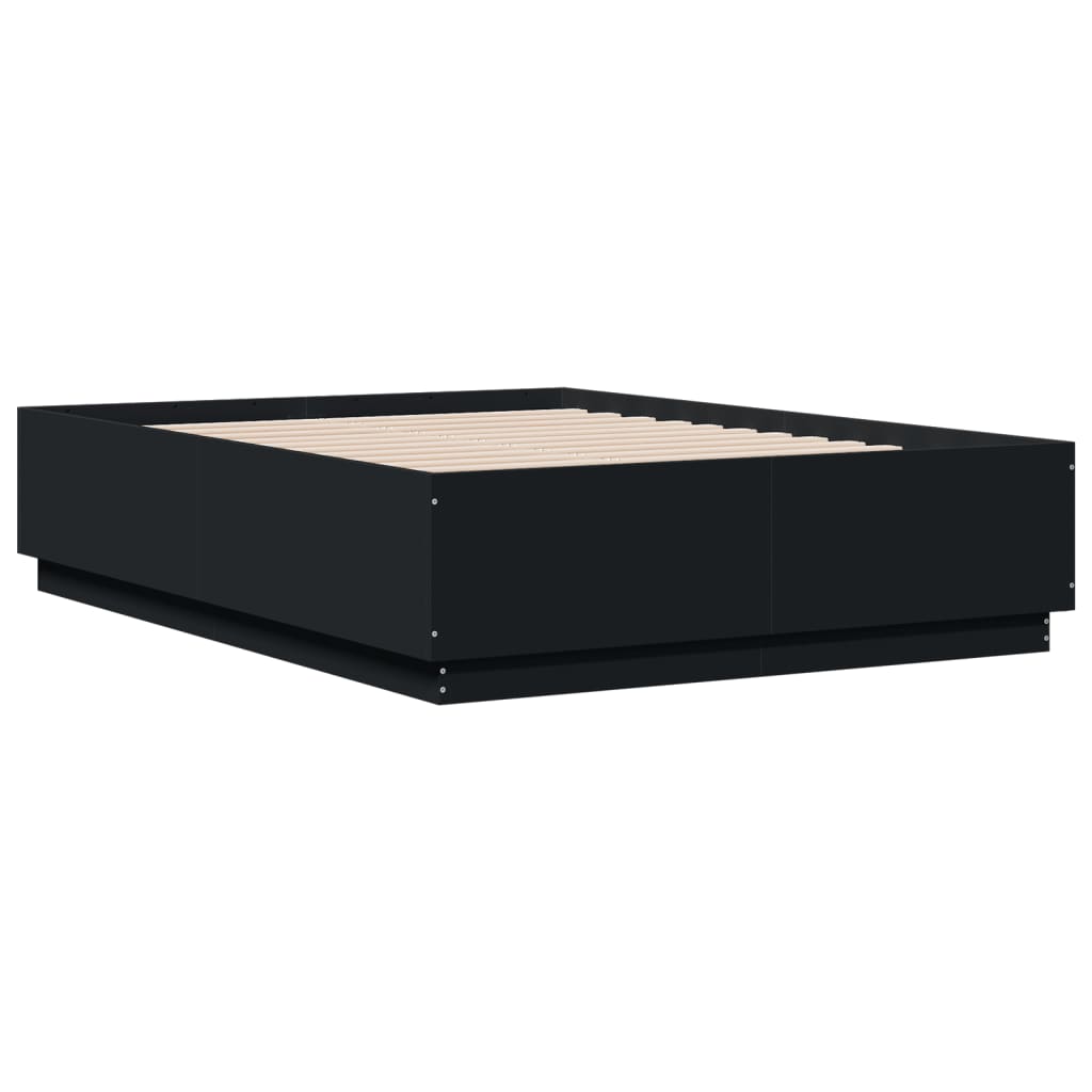 8721012273825_g_en_hd_1 vidaXL Bed Frame with LED without Mattress Black 135x190 cm - Image 3
