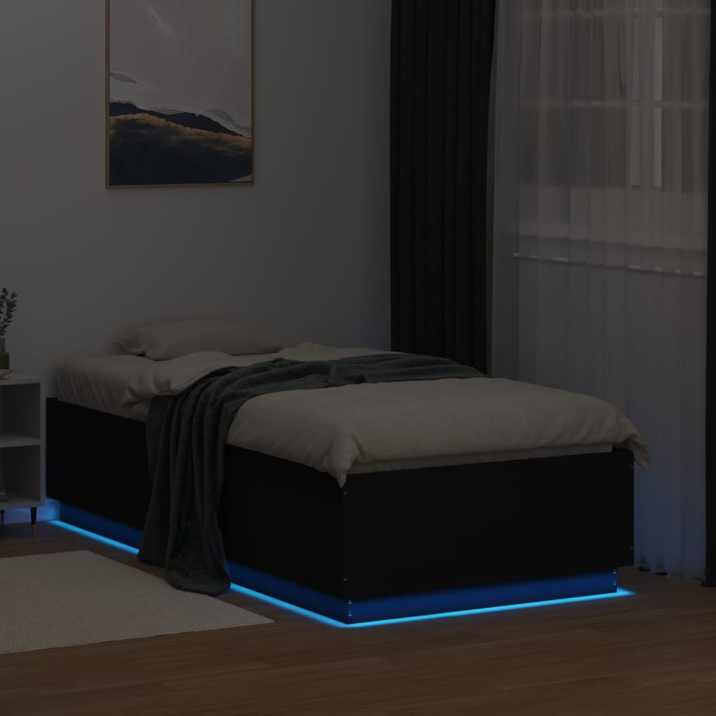 8721012273962_g_en_hd_2 vidaXL Bed Frame with LED without Mattress Black 90x190 cm - Image 4