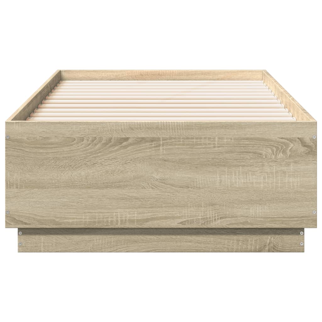 8721012273979_g_en_hd_4 vidaXL Bed Frame with LED without Mattress Sonoma Oak 90x190 cm - Image 6
