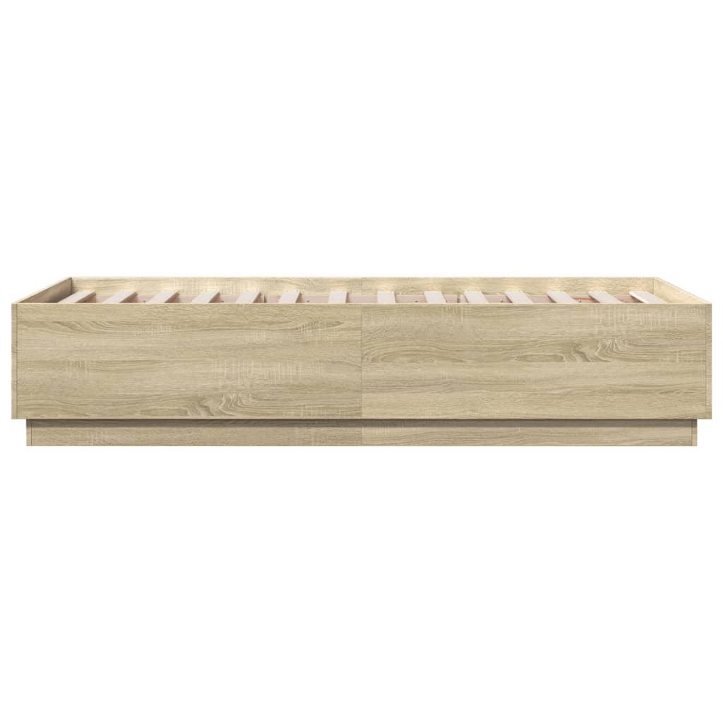 8721012273979_g_en_hd_5 vidaXL Bed Frame with LED without Mattress Sonoma Oak 90x190 cm - Image 7