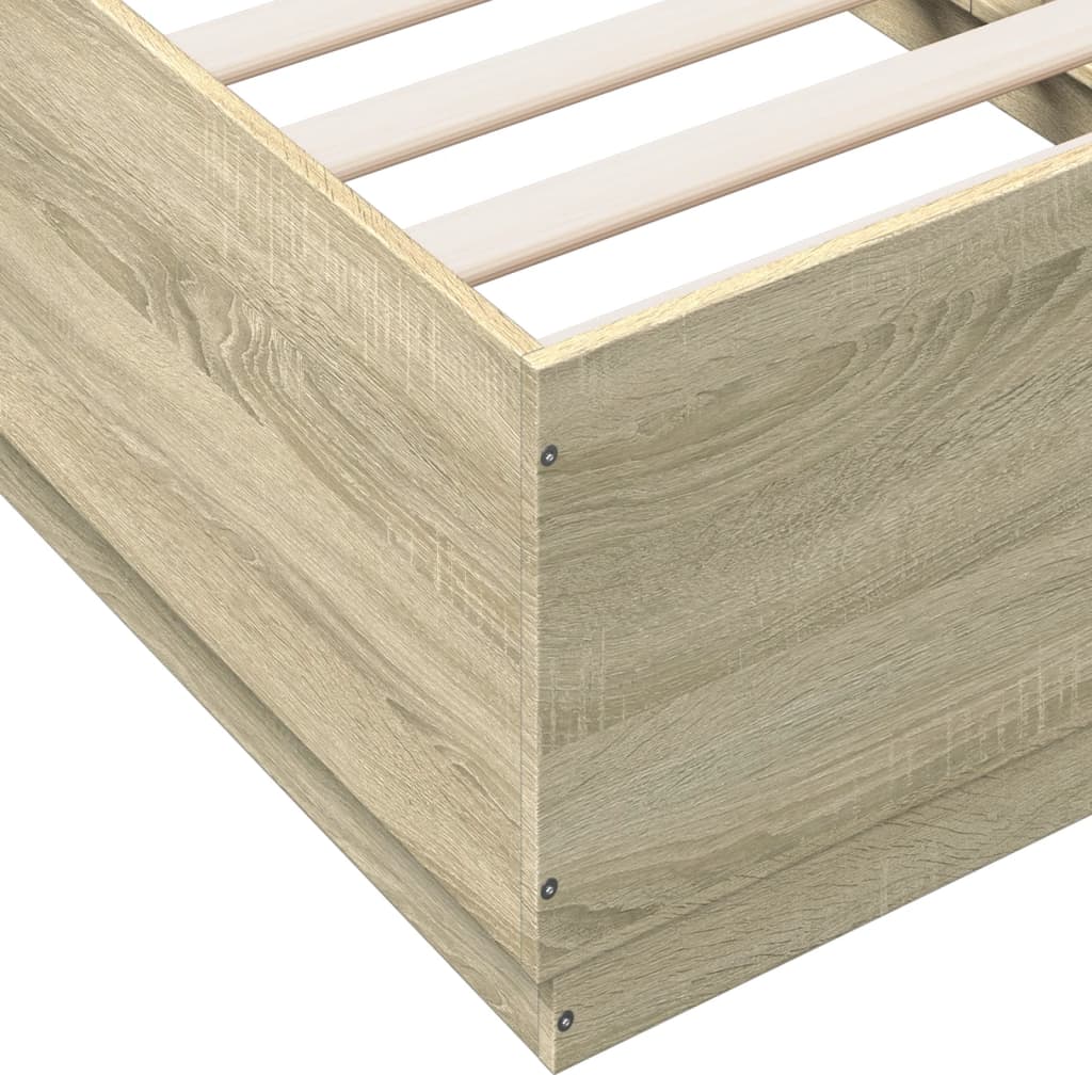 8721012273979_g_en_hd_7 vidaXL Bed Frame with LED without Mattress Sonoma Oak 90x190 cm - Image 9