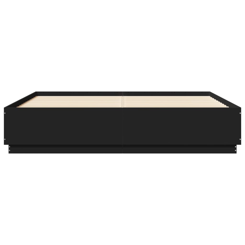 8721012274174_g_en_hd_2 vidaXL Bed Frame without Mattress Black 183x203 cm King - Image 4