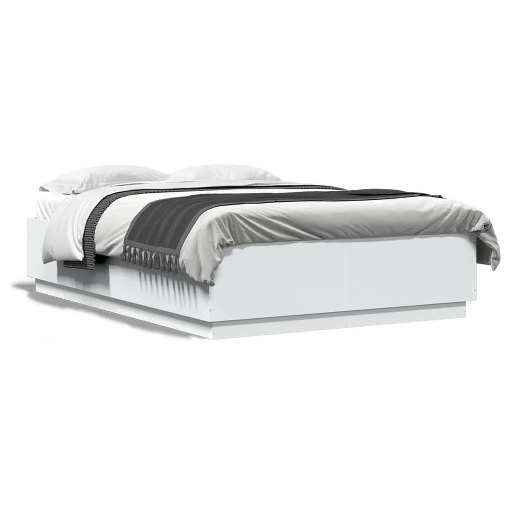 8721012274303_a_en_hd_1 vidaXL Bed Frame without Mattress White 150x200 cm - Image 2