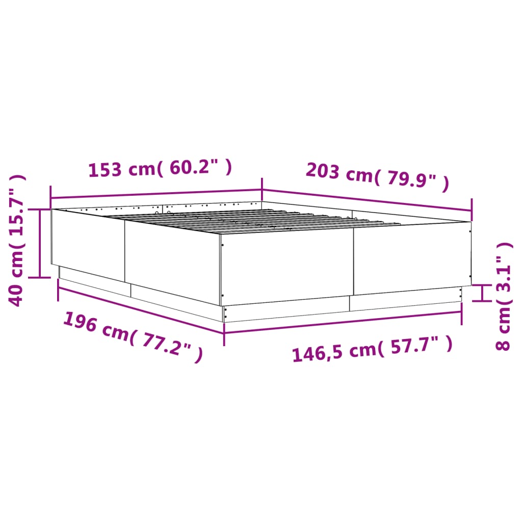 8721012274303_g_en_hd_7 vidaXL Bed Frame without Mattress White 150x200 cm - Image 9