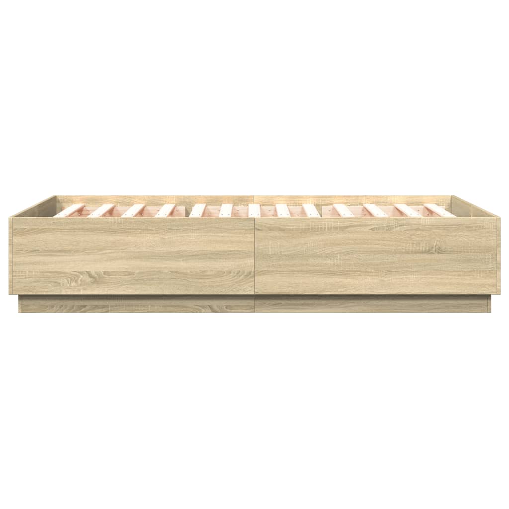 8721012274327_g_en_hd_3 vidaXL Bed Frame without Mattress Sonoma Oak 150x200 cm - Image 5
